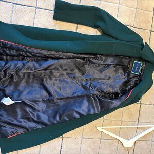 Green Italian Double Cloth J Crew Coat